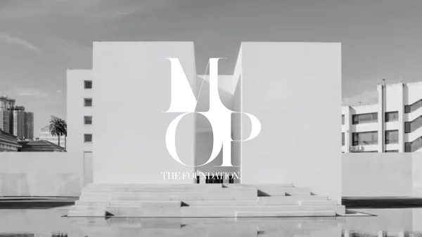 Website for MOP Foundation that presents photography and fashion exhibitions