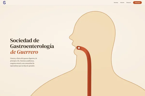 Website for a medical society of gastroenterologists